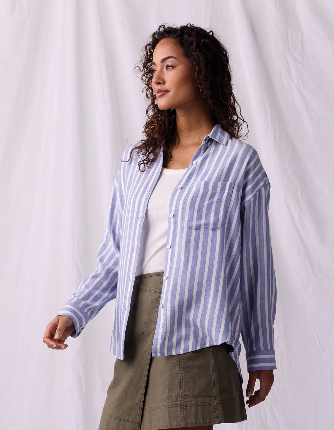 Freshwater Overshirt in Coastal Stripe