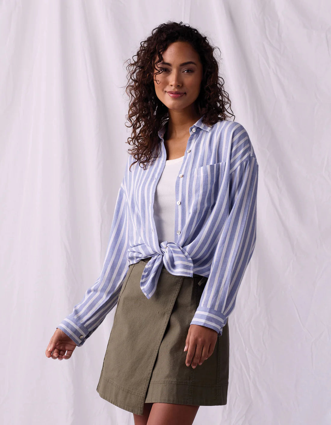 Freshwater Overshirt in Coastal Stripe