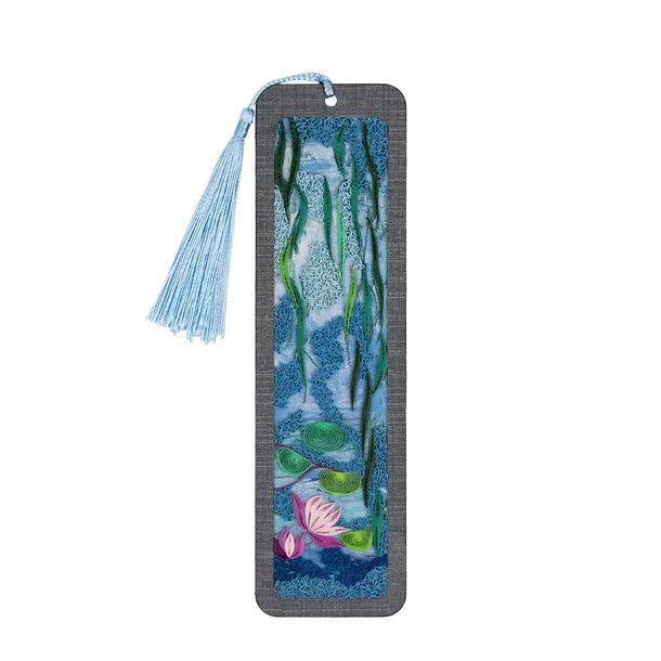Quilling Card handmade quilled paper art bookmark, Water Lilies after Monet