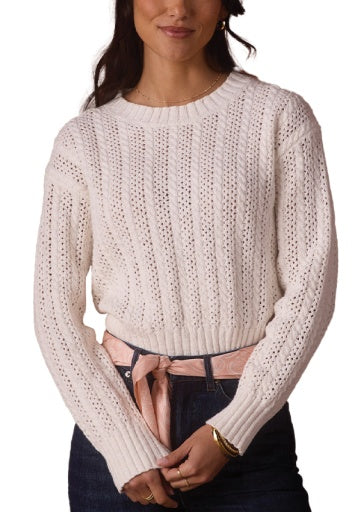 Elise Crewneck Sweater, Cream