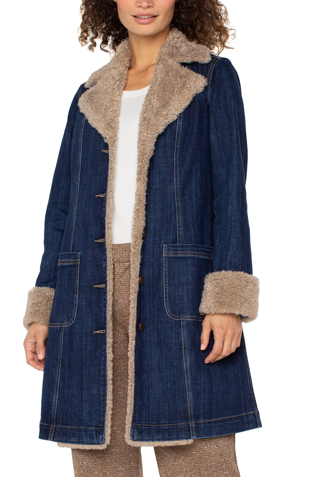 Liverpool Los Angeles Sherpa Trimmed Jacket