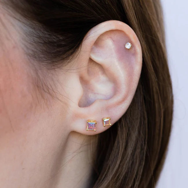 Iridescent Crystal Studs