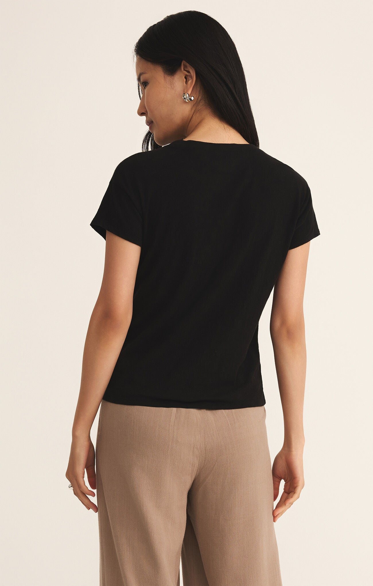 Modern Slub Tee, Black