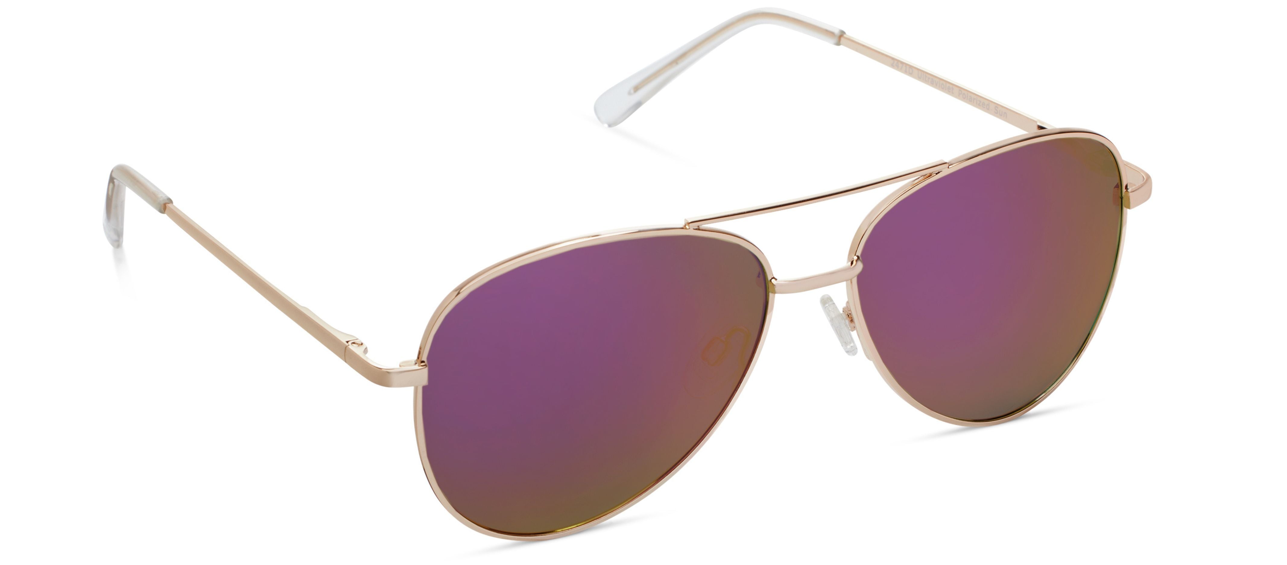 Ultraviolet Sunglasses, Pink/Gold
