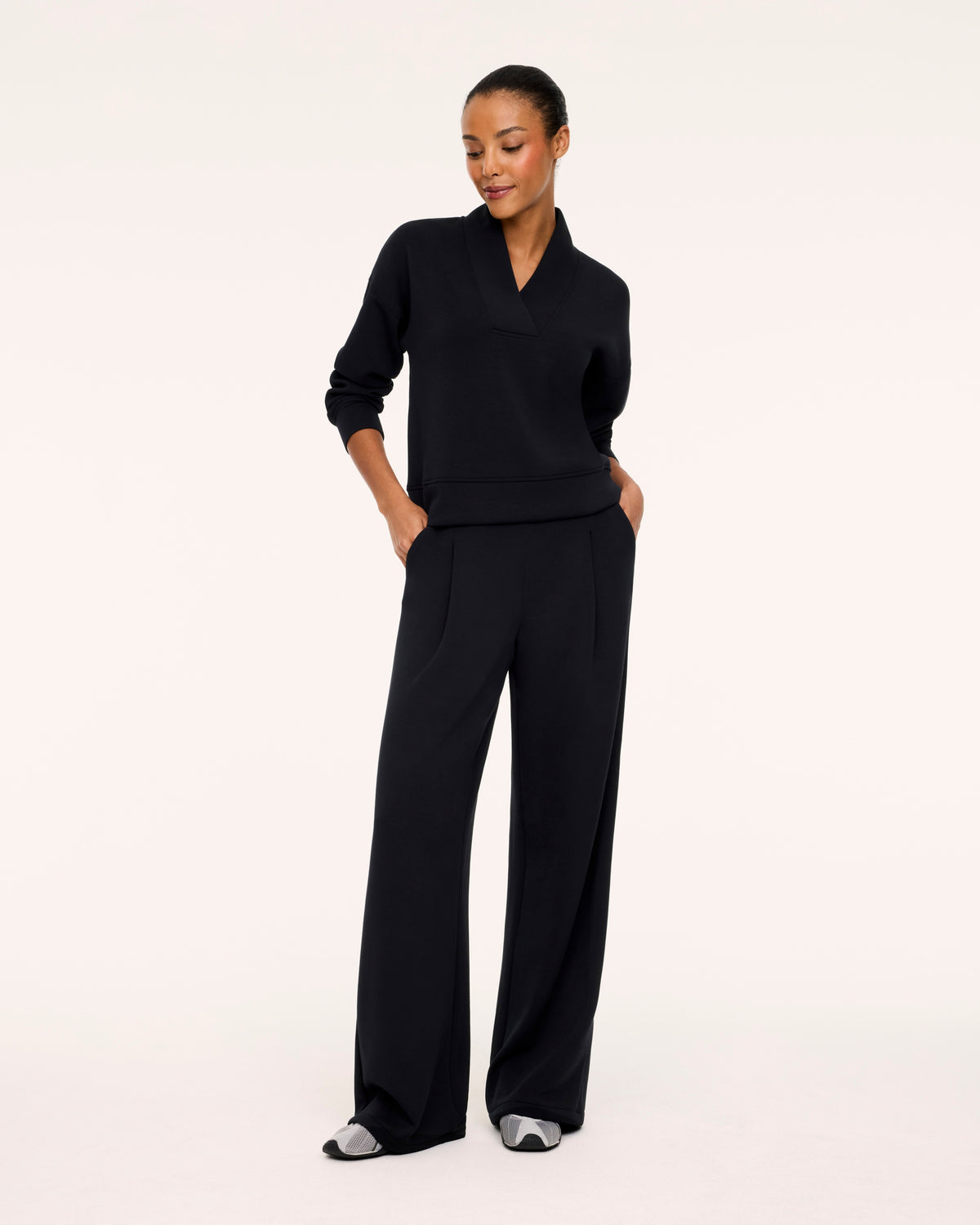 SPANX AirEssentials pleated wide leg pant