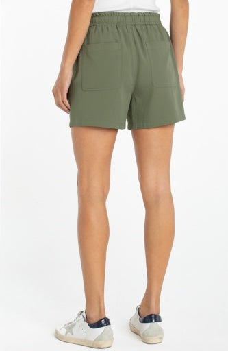 Pull on Tie Waist Short, Martini Olive