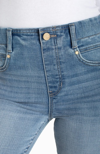 Gia Glider Crop Flare Jean with Tulip Back Slit