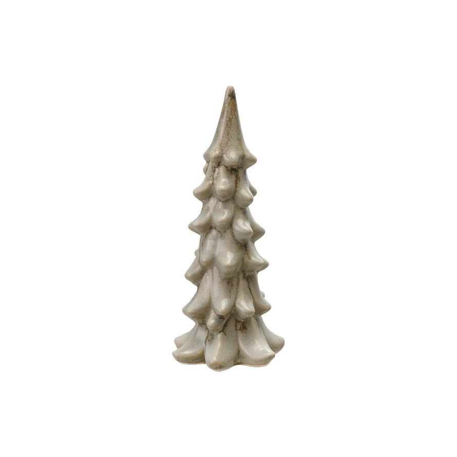 Stoneware Tree, Reactive Glaze, Light Green, Medium